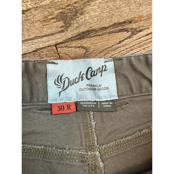 Duck Camp Brush Pants Men's 30R 30x32 Brown Cordura Stretch Canvas Straight Leg - Picture 3 of 7